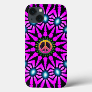 Fredsteckenet Fuschia Tie-Dye