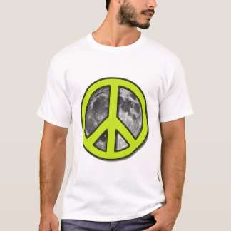 Fredsteckenet grönt Måne T Shirt