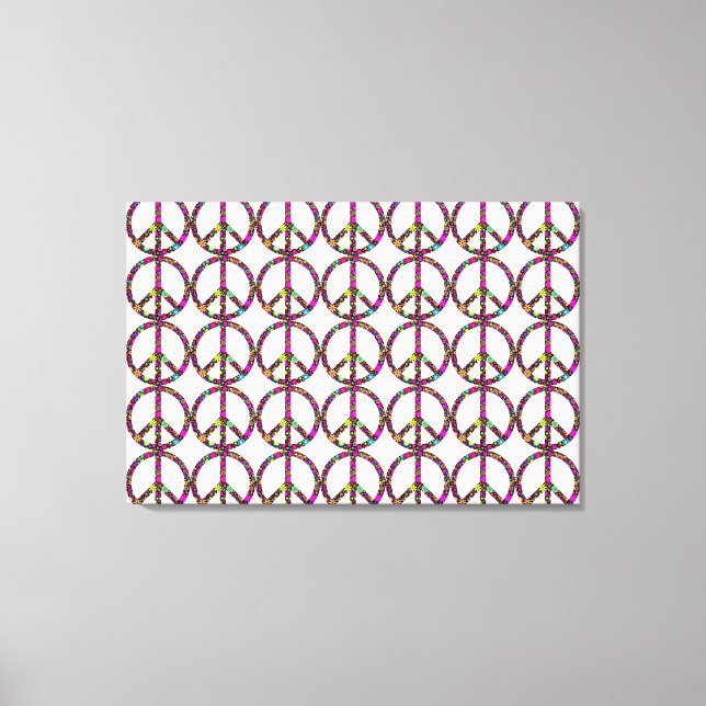 FREDSTECKENET GROOVY BLOMMIGT CANVASTRYCK (Framsida)