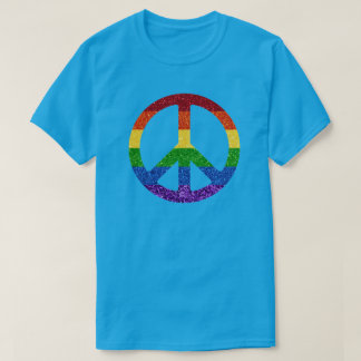 Fredsteckenet HBT Glitter Rainbow T Shirt