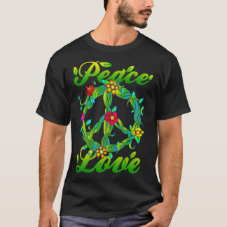 fredsteckenet Hippie Gift på 60-talet T Shirt