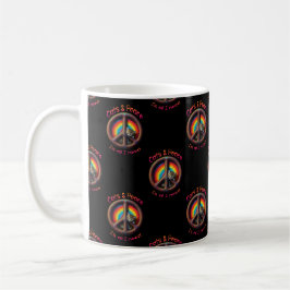 Fredsteckenet Hippie Tie Dye Cat Lovers Anpassa Kaffemugg