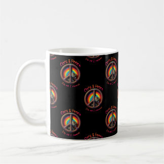 Fredsteckenet Hippie Tie Dye Cat Lovers Anpassa Kaffemugg