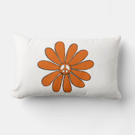 Fredsteckenet Höj motoreffekt i Orange Lumbarkudde