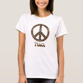 Fredsteckenet Leopards for Peace ~ Leopard Print T Shirt