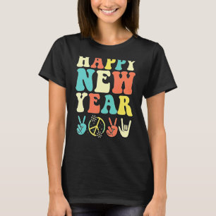 Fredsteckenet lycklig 2023 och Kärlek Han T Shirt