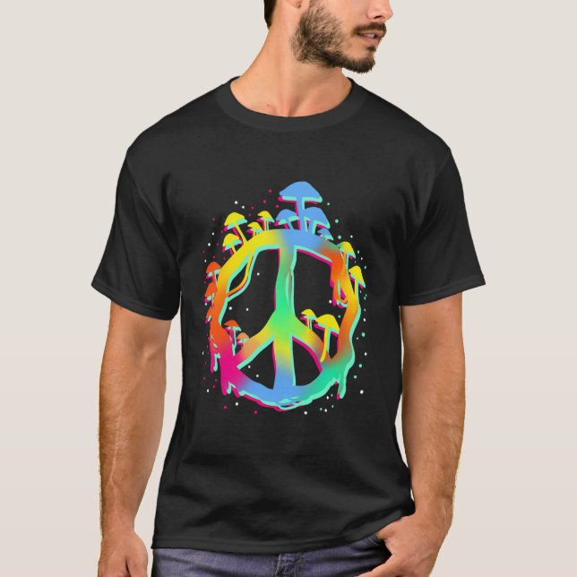 Fredsteckenet Magiska svampar T Shirt (Framsida)