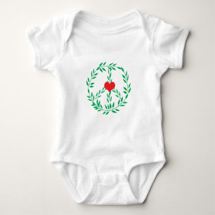 Fredsteckenet med hjärta centrerar t shirt