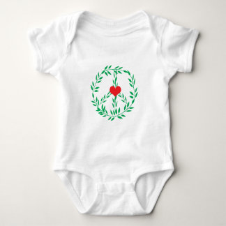 Fredsteckenet med hjärta centrerar t shirt