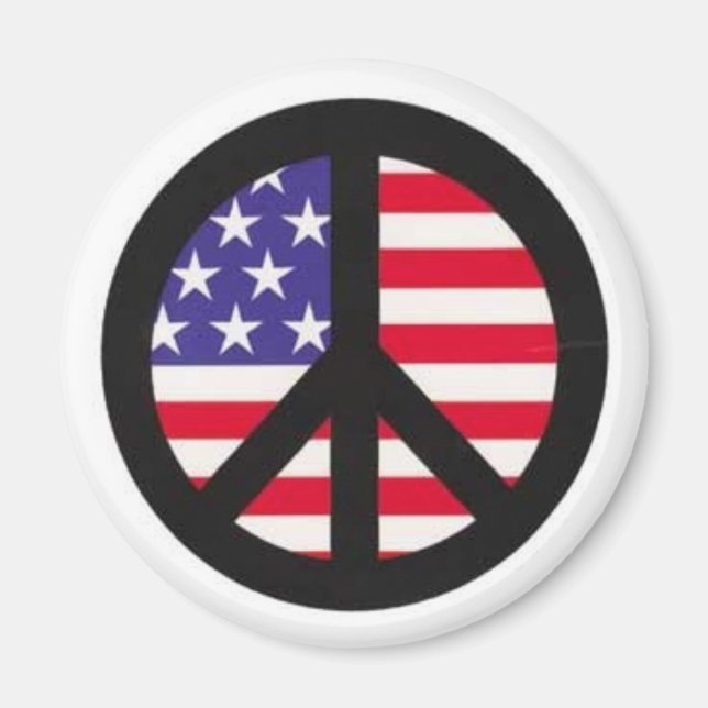 FREDSTECKENET ÖVER AMERIKANSKA FLAGGA: titta på de Magnet (Framsidan)