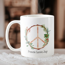 Fredsteckenet Peace Kärlek Joy