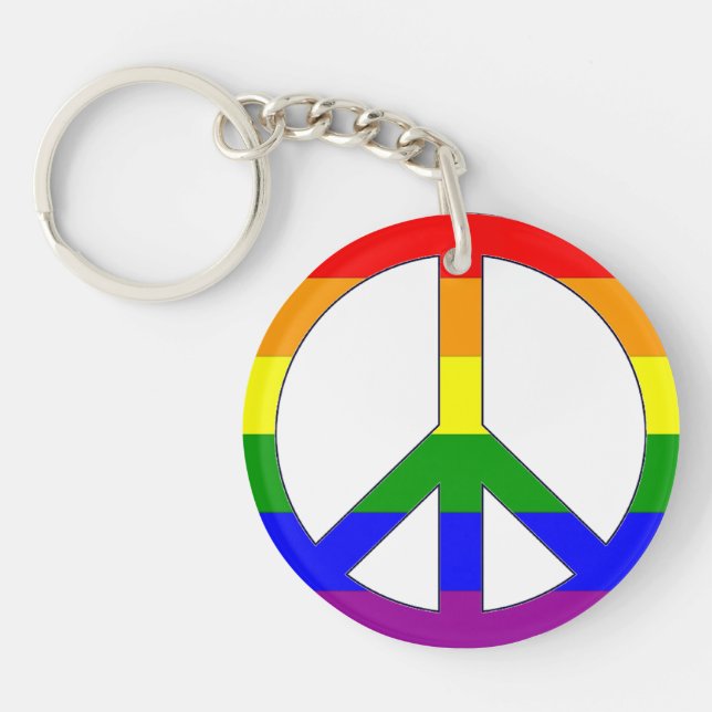 Fredsteckenet pride Rainbow Flagga (Framsidan)