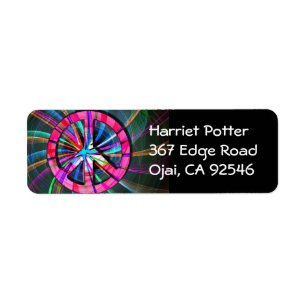 Fredsteckenet Psychedelic Trippy Bra Returadress Etikett