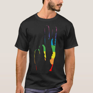 Fredsteckenet Rainbow Pride T Shirt