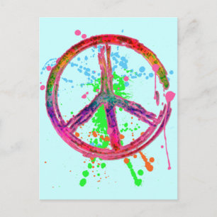 FREDSTECKENET RETRO PAINT SPLATTER VYKORT
