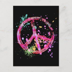 FREDSTECKENET RETRO PAINT SPLATTER VYKORT