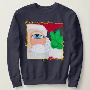 Fredsteckenet Santa Abstrakt Art till Bära T Shirt