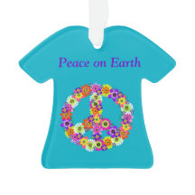 Fredsteckenets Blommigt på turkos