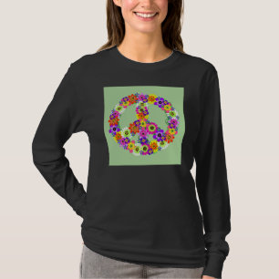 Fredsteckenets Blommigt T-shirt