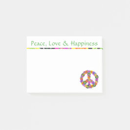 fredsteckenets fred Kärlek & lycka Post-it Block