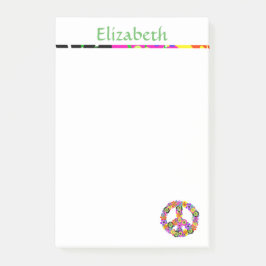 fredsteckenets Personlig med Namn Post-it Block