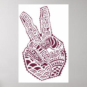 FredsteckenHenna Tat räcker affischen Poster
