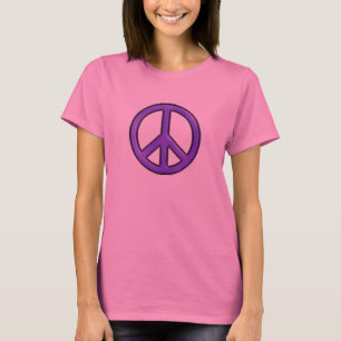 Fredsteckenlångärmadskjorta T-shirt