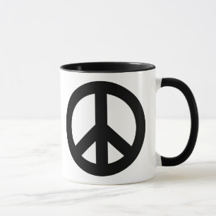 Fredsteckensvart Mugg