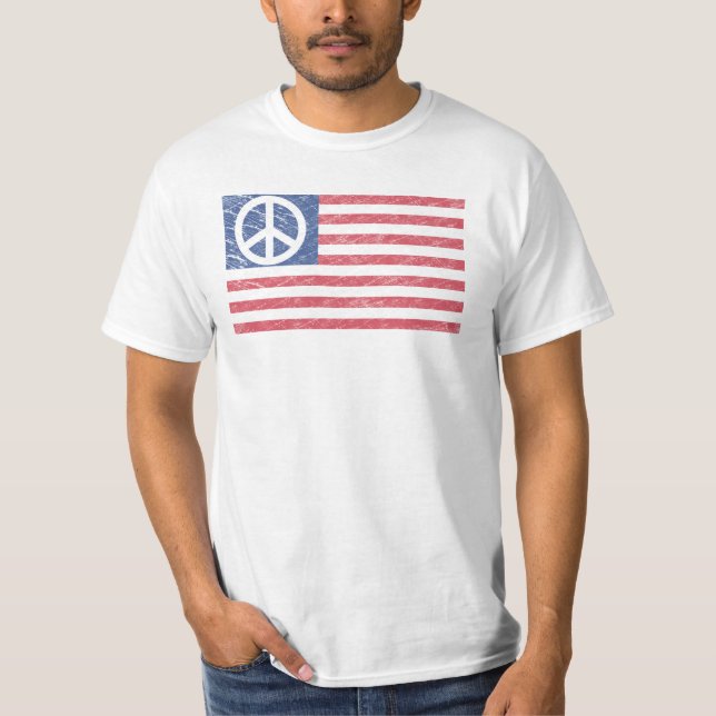 FredsteckenT-tröja - amerikanska T-shirt (Framsida)