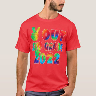 Fredsutlopp 2:a Klass Tie Dye förra dagen i skolda T Shirt