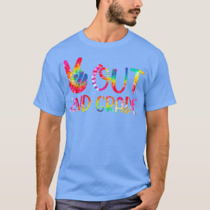 Fredsutlopp 2:a Klass Tie Dye förra dagen i skolda T Shirt