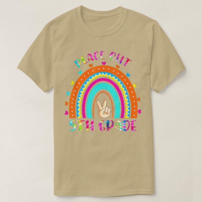 Fredsutlopp 5:e Klass-regnet förra skoldagen T Shirt (Design framsida)