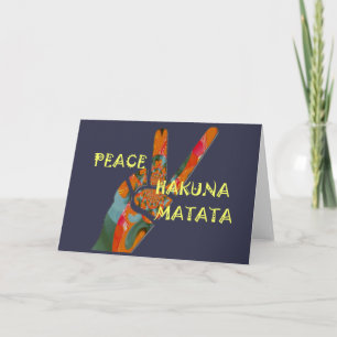 Fredsutlopp: Hakuna Matata Vibes-skylt Kort