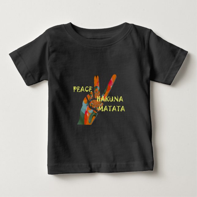 Fredsutlopp: Hakuna Matata Vibes-skylt T Shirt (Framsida)