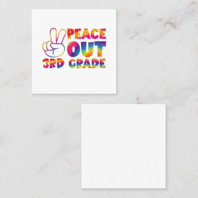 Fredsutlopp tredje Klass-titel förra dagen tredje  Fyrkantigt Visitkort (Fram/baksida)