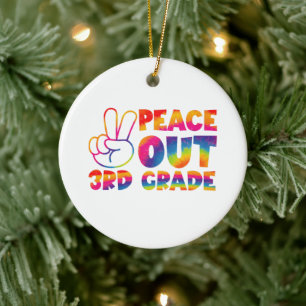 Fredsutlopp tredje Klass-titel förra dagen tredje  Julgransprydnad Keramik