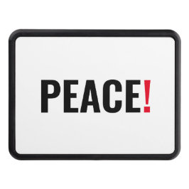 Fredsutropstecken vit svart, röd mot krig dragkroksskydd