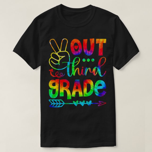 Fredsutträdet i tredje Klass Lycklig förra dagen p T Shirt (Design framsida)