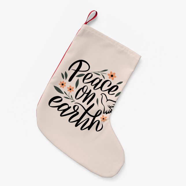 Fredsutveckling på jordens Blommigt Liten Julstrumpa (Framsidan (Hängande))