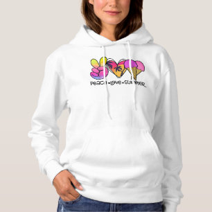 Fredsval Kärlek Sommarisblåsning av Cream Beach T Shirt