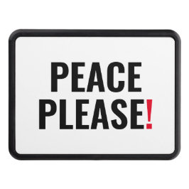 Fredsvänliga vit röd text mot krig-protester dragkroksskydd