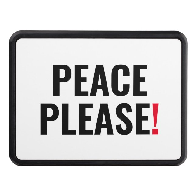 Fredsvänliga vit röd text mot krig-protester dragkroksskydd (Framsidan)