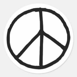 Fredsymbol Runt Klistermärke
