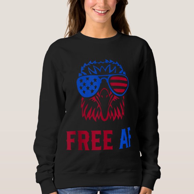 FREE AF USA amerikanska Flagga Patriotic Eagle 4 j T Shirt (Framsida)