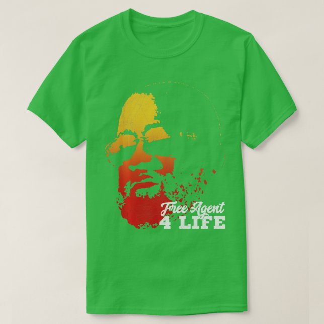 Free Agent 4 Life Coach Gang Bära Retro Long S T Shirt (Design framsida)