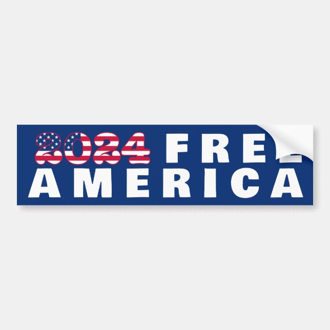 Free America Bumper Sticker Bildekal (Framsidan)