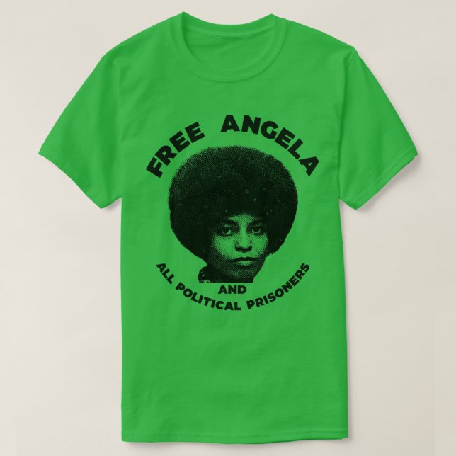 Free Angela Davis Civil Högers Warrior Tribute T Shirt (Design framsida)