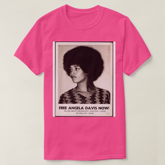 Free Angela Davis T Shirt (Design framsida)