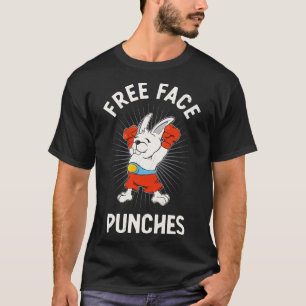 Free Ansikte Slår Roligt Boxing Rabbit T Shirt