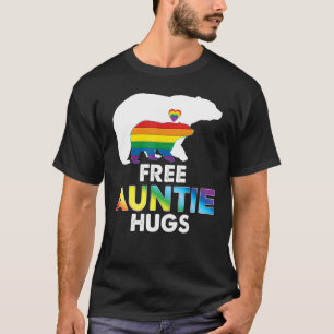 Free Auntie Hugs Rainbow Bear Lgbt Pride Gay Lesbi T Shirt